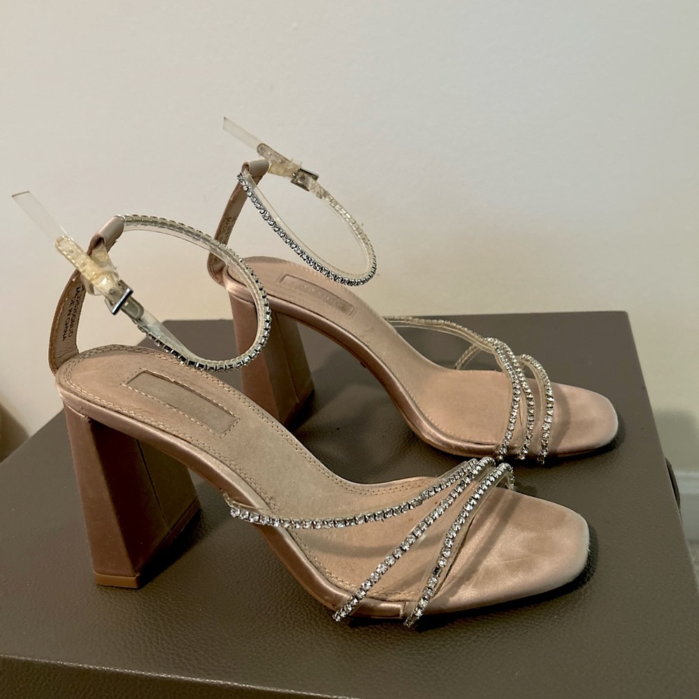 Topshop rhinestone sandal heels